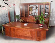 书房书柜书架老板桌3.2米 书房红木家具